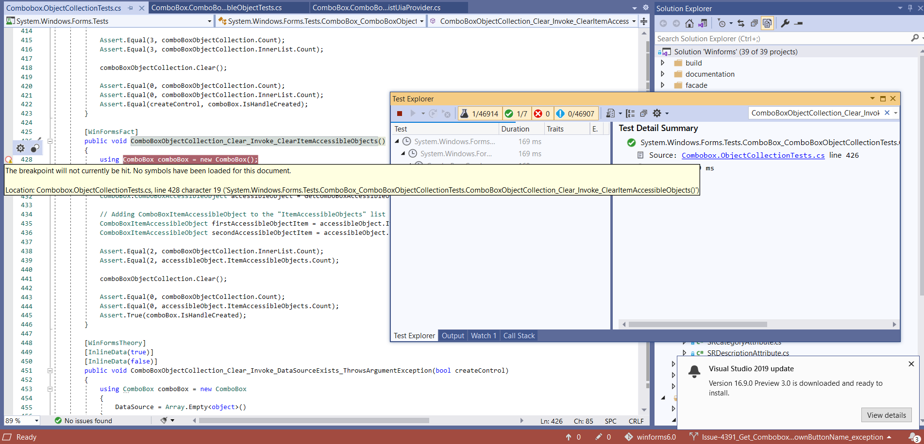 Unable to debug unit tests · Issue #15542 · dotnet/sdk · GitHub