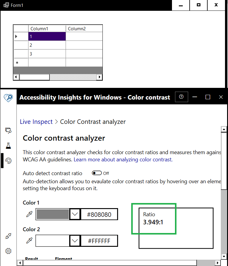Fixing luminosity contrast ratio of the border lines of the