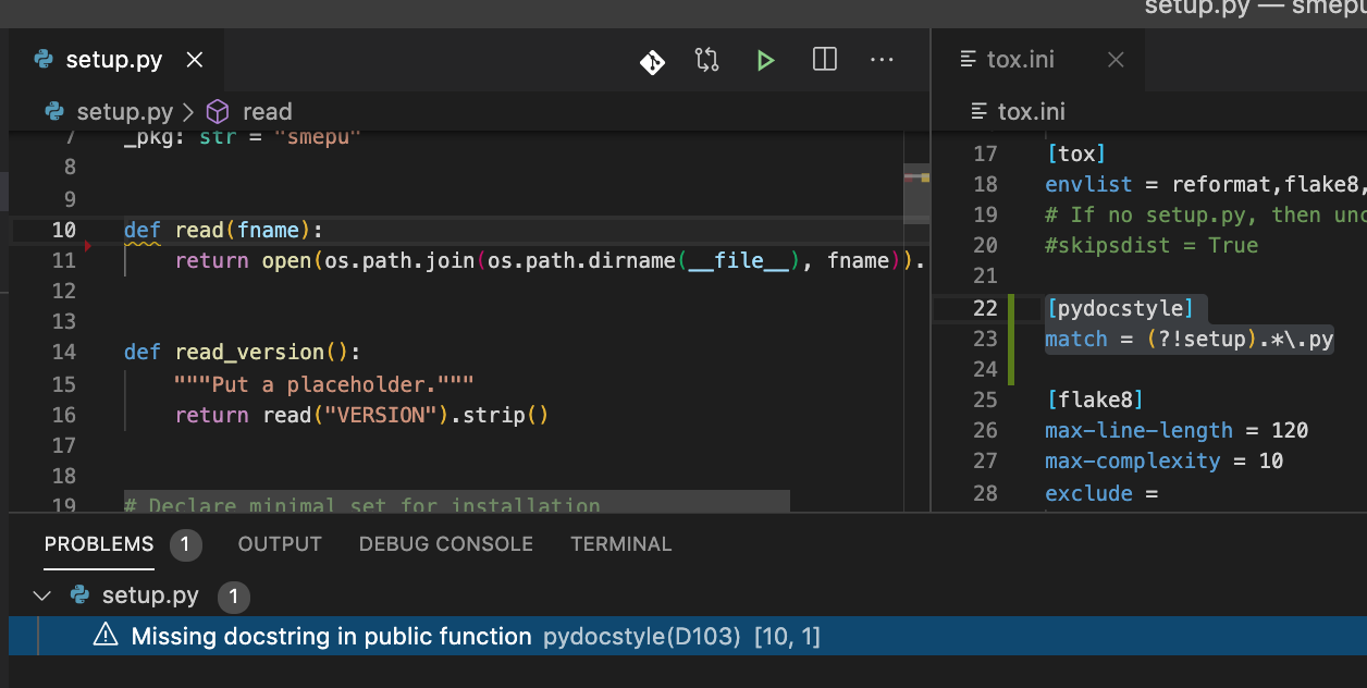 Workspace does not respect pydocstyle's match setting. · Issue #11728 ...