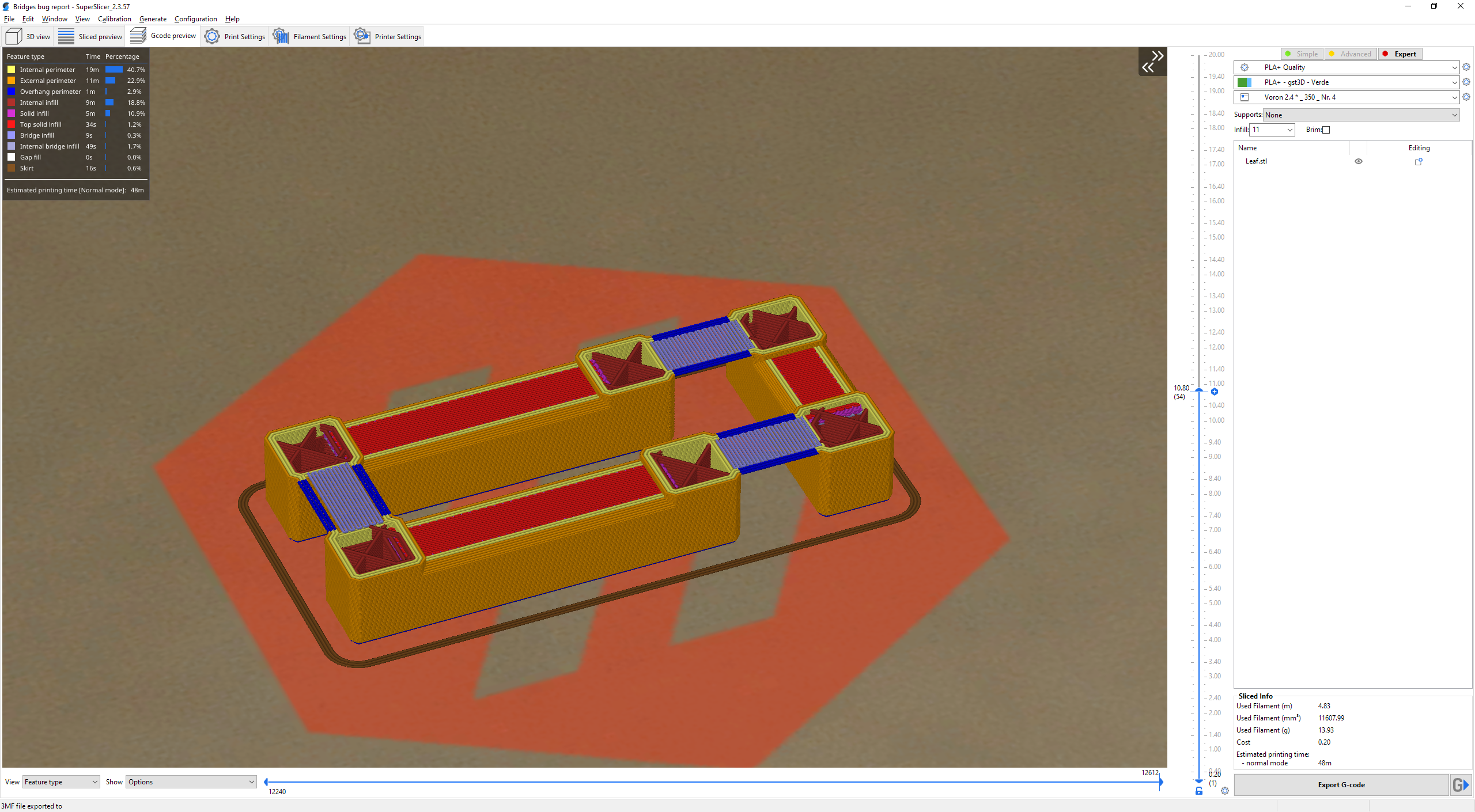 Bridges infill not following overhangs perimeter direction · Issue ...
