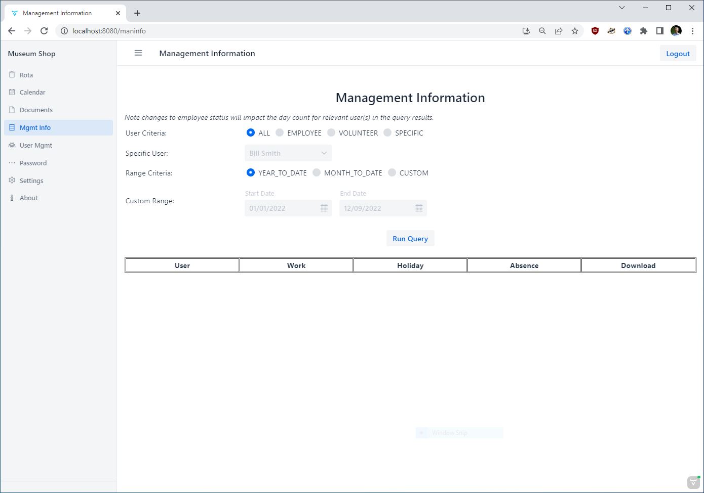 Management Information