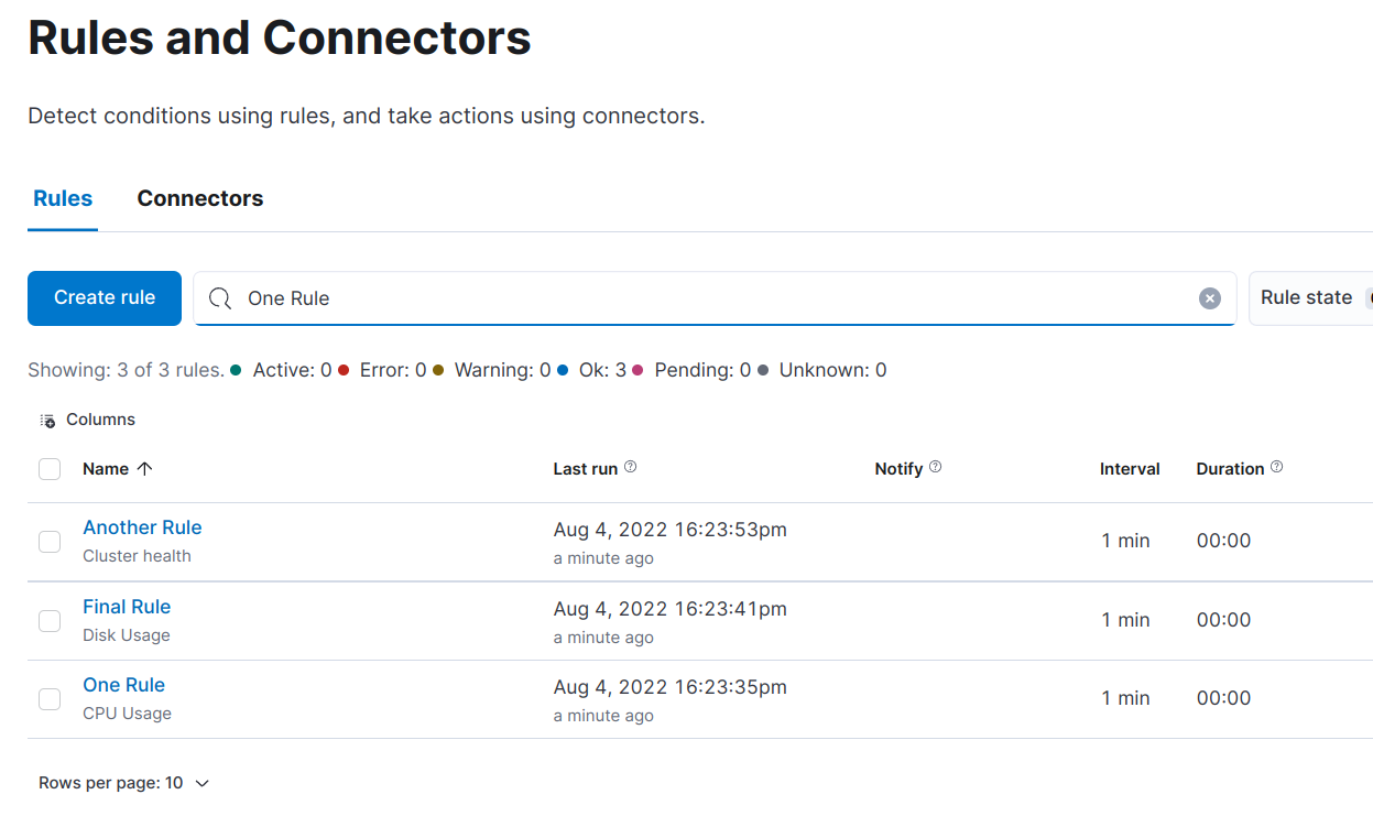 Rules and Connectors search does not filter exact name · Issue 138147