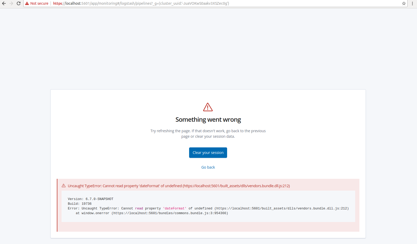 Clicking on logstash pipeline table can throw a TypeError · Issue ...