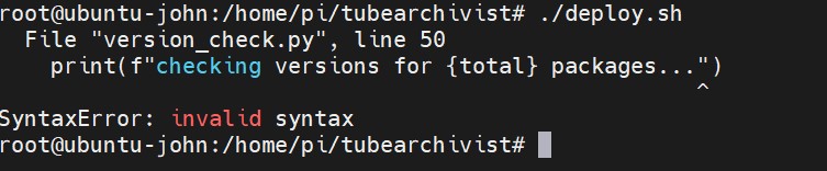 Invalid syntax error on version check file · Issue #99 · tubearchivist ...