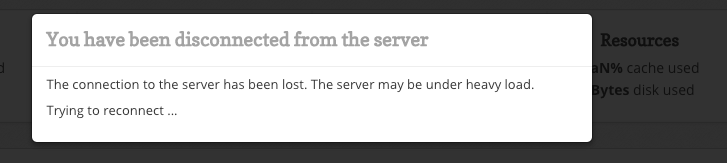 rethinkdb administration console