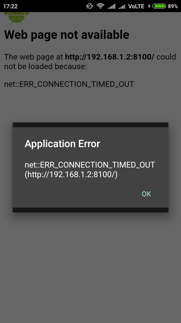 ionic run livereload network error virtualbox