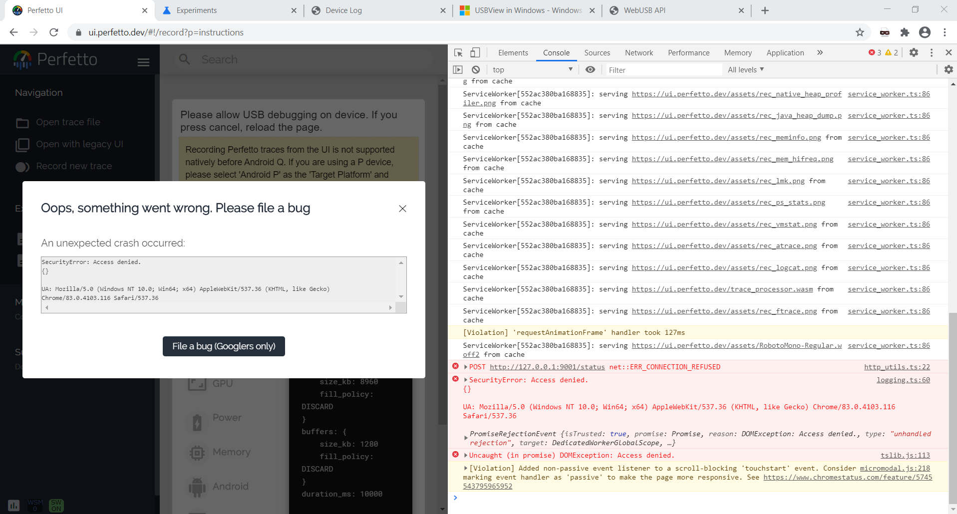 WebUSB Issues · Issue #41 · google/perfetto · GitHub