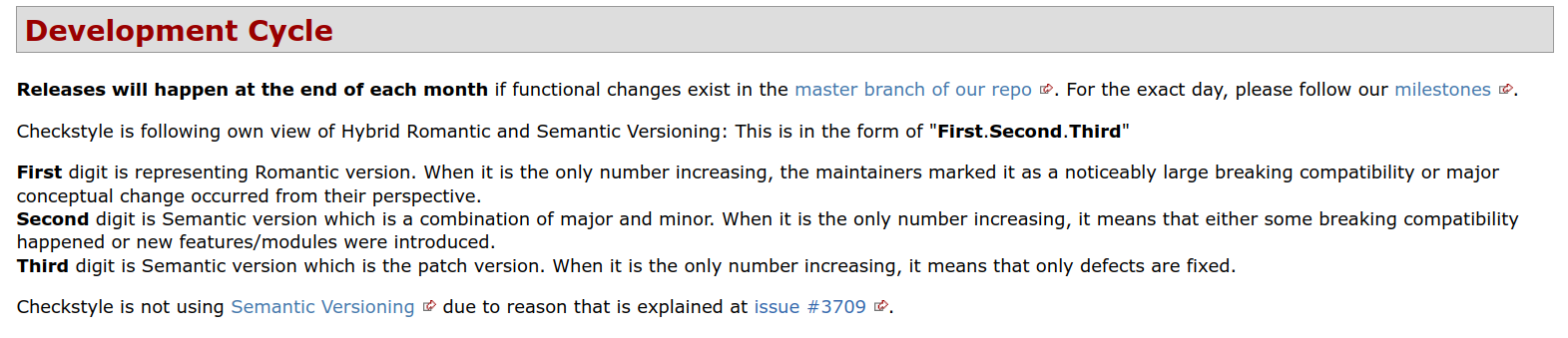 Update documentation on Development Cycle · Issue #12913 · checkstyle ...