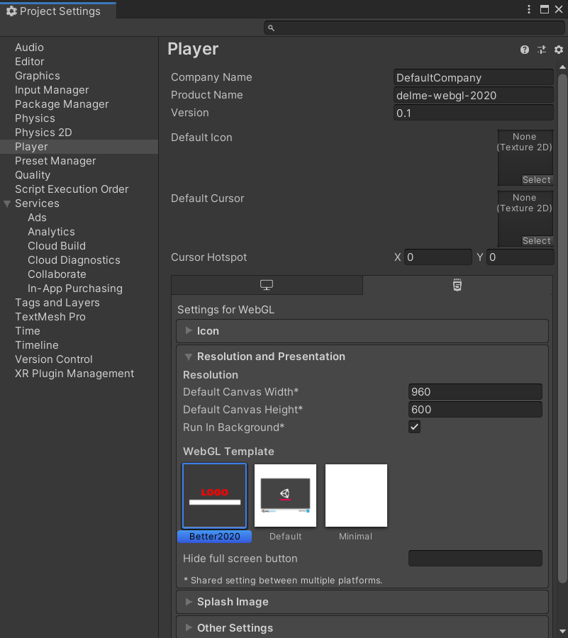 Github Greggman Better Unity Webgl Template A Better Default Template For Unity Webgl