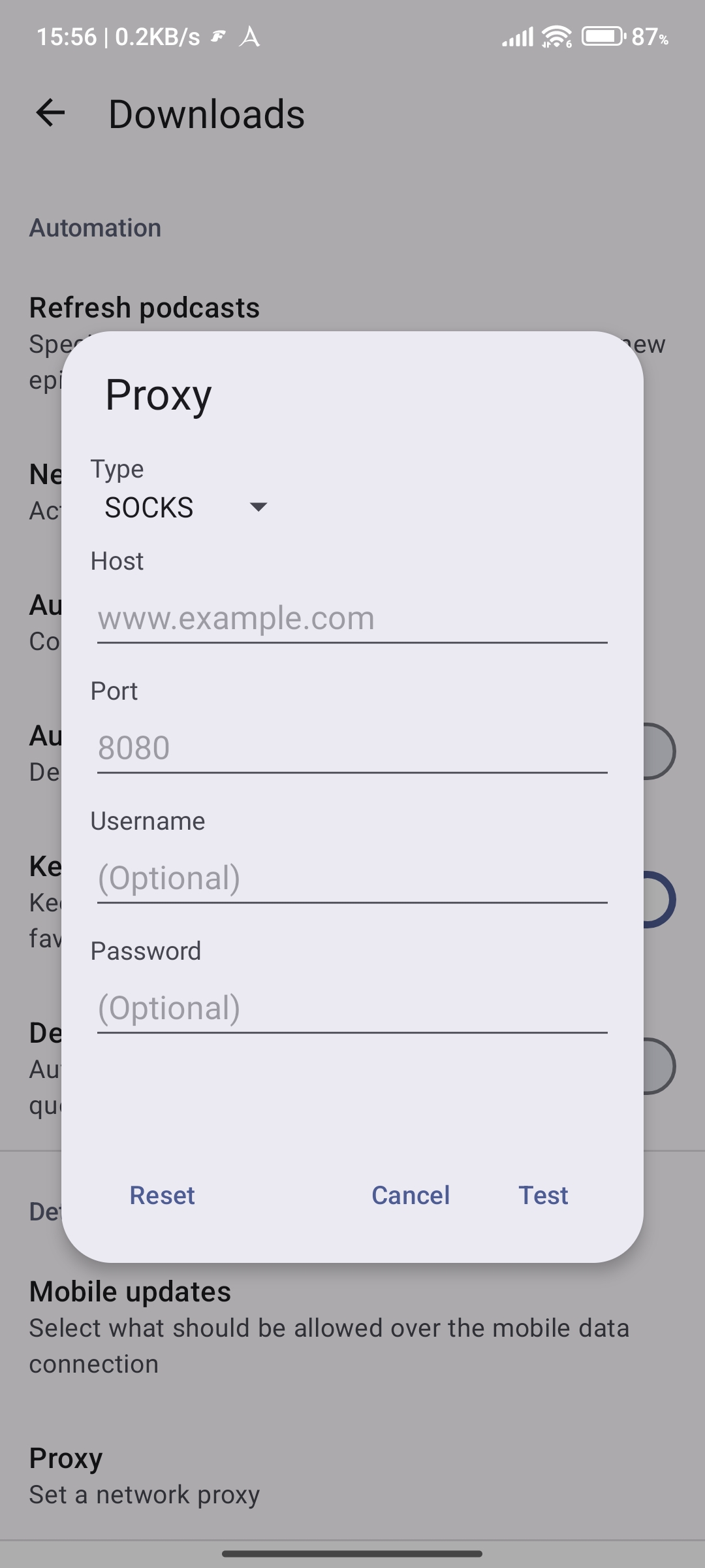 Different proxy for each podcast · Issue 6667 · AntennaPod/AntennaPod