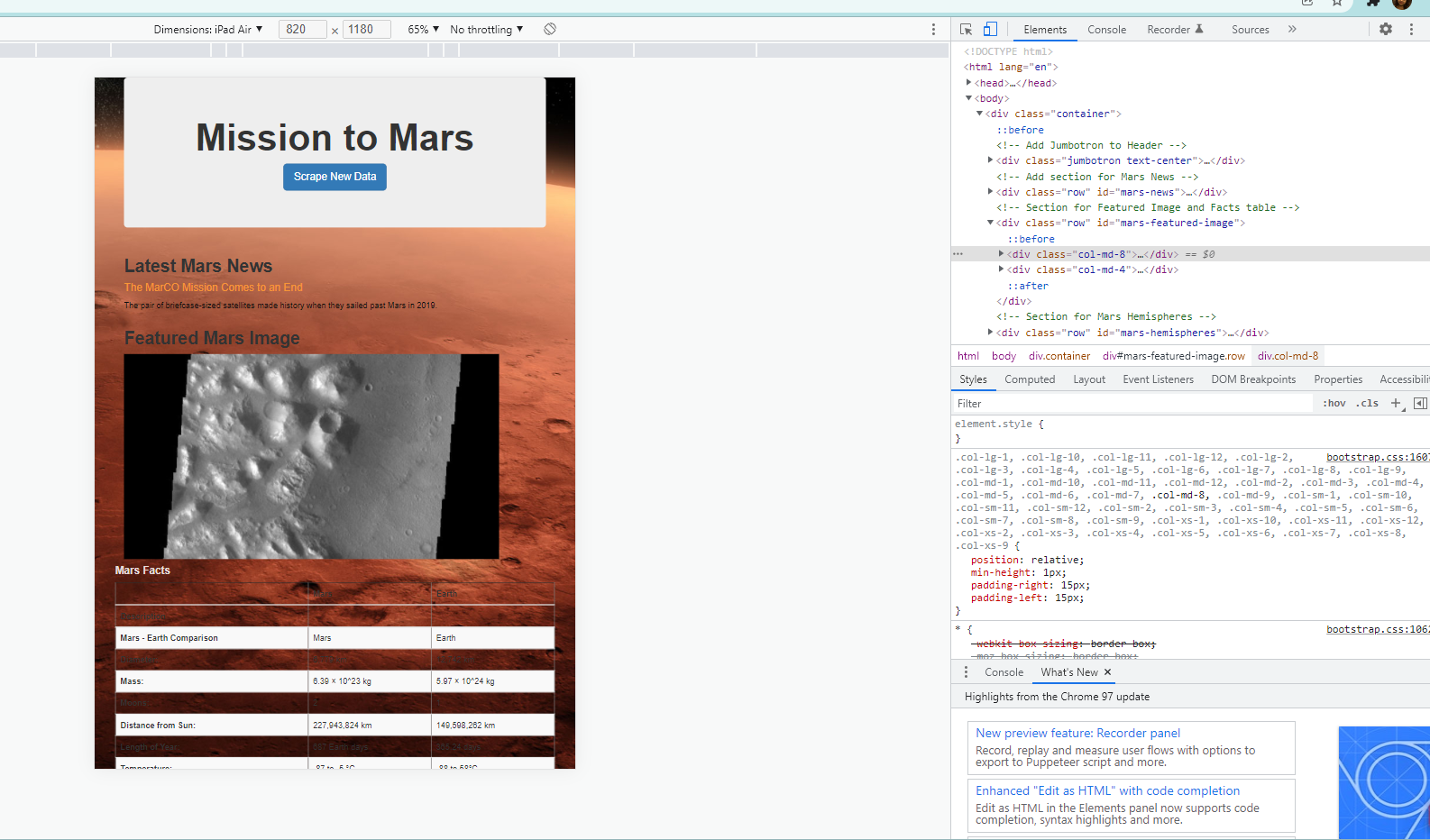 GitHub - aakriiti2504/Mission-To-Mars: This is a Flask web application ...
