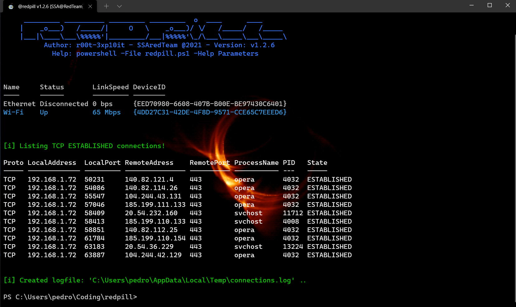 enumerate UDP\TCP connections · GitHub