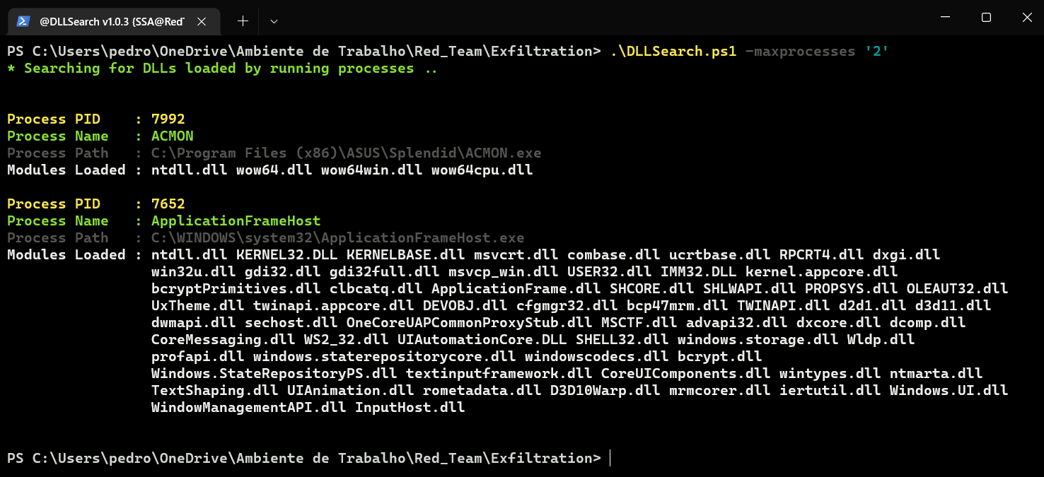List DLLs loaded by running processes! · GitHub