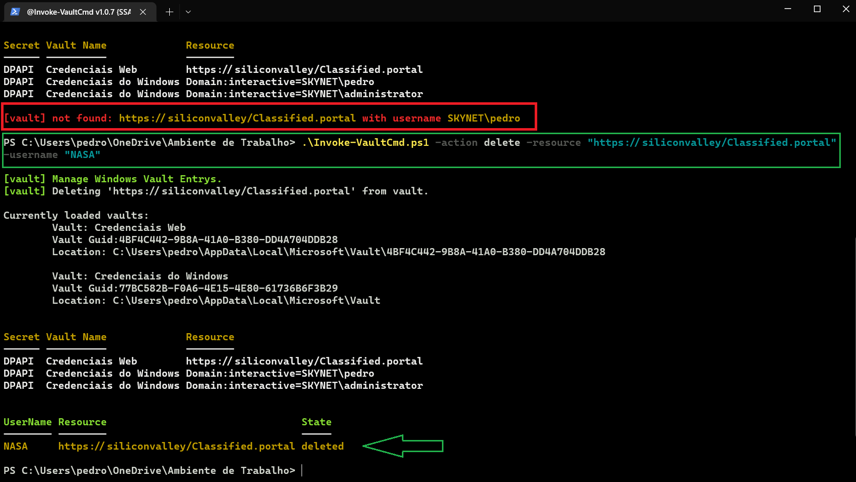 Manage Windows Password Vault Items · GitHub