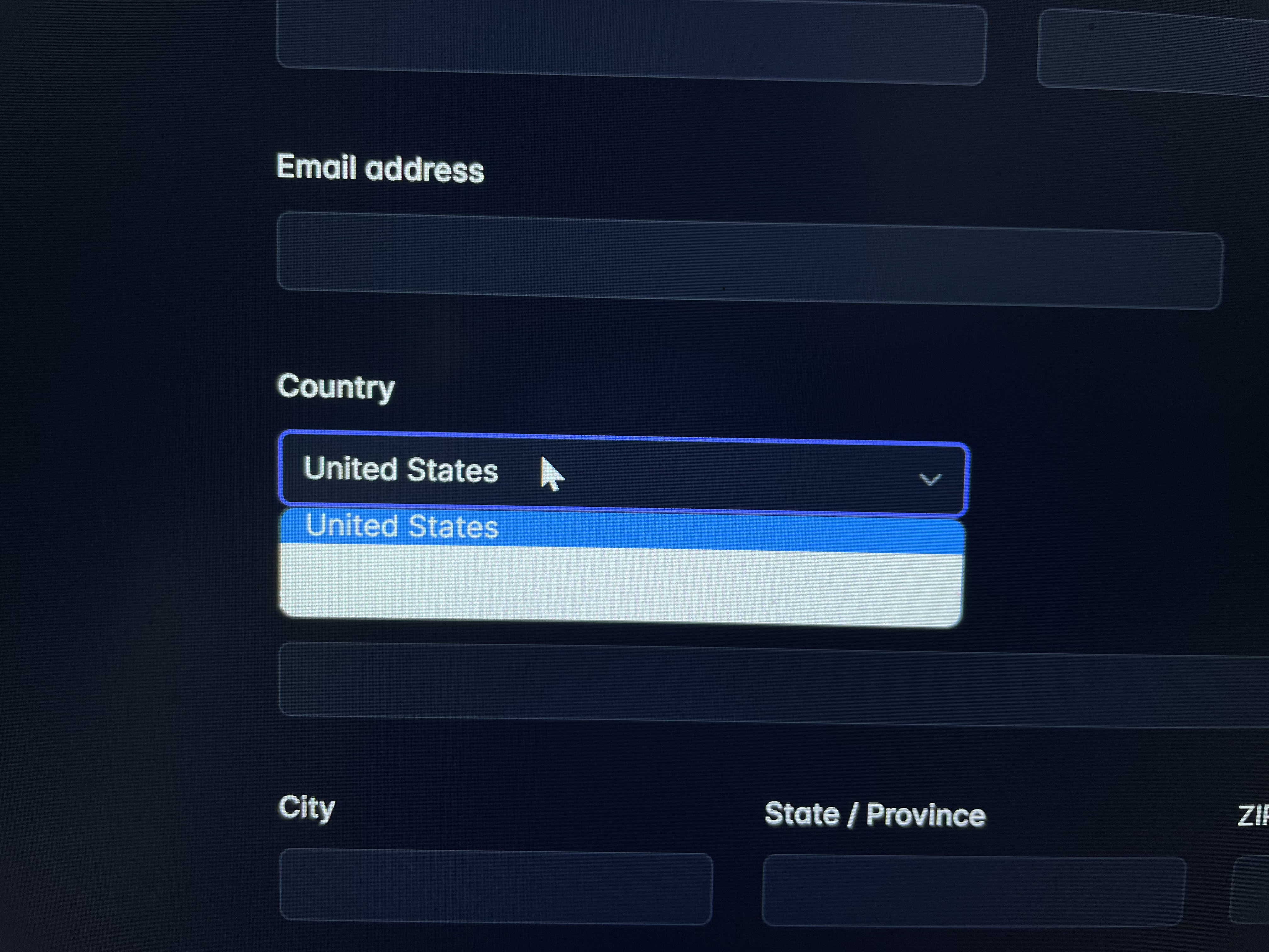 "Stacked on Dark" Form Component dropdown issues on Windows · Issue ...