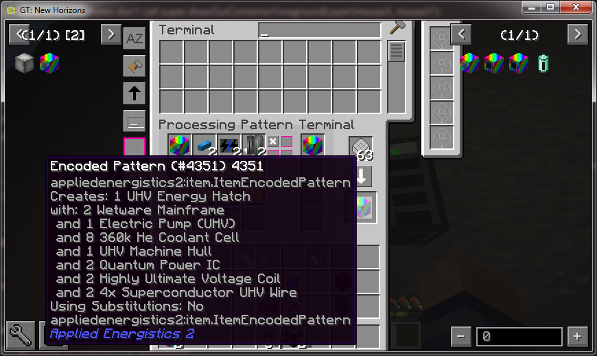 Processing pattern terminal doesn't correctly write some recipes ...
