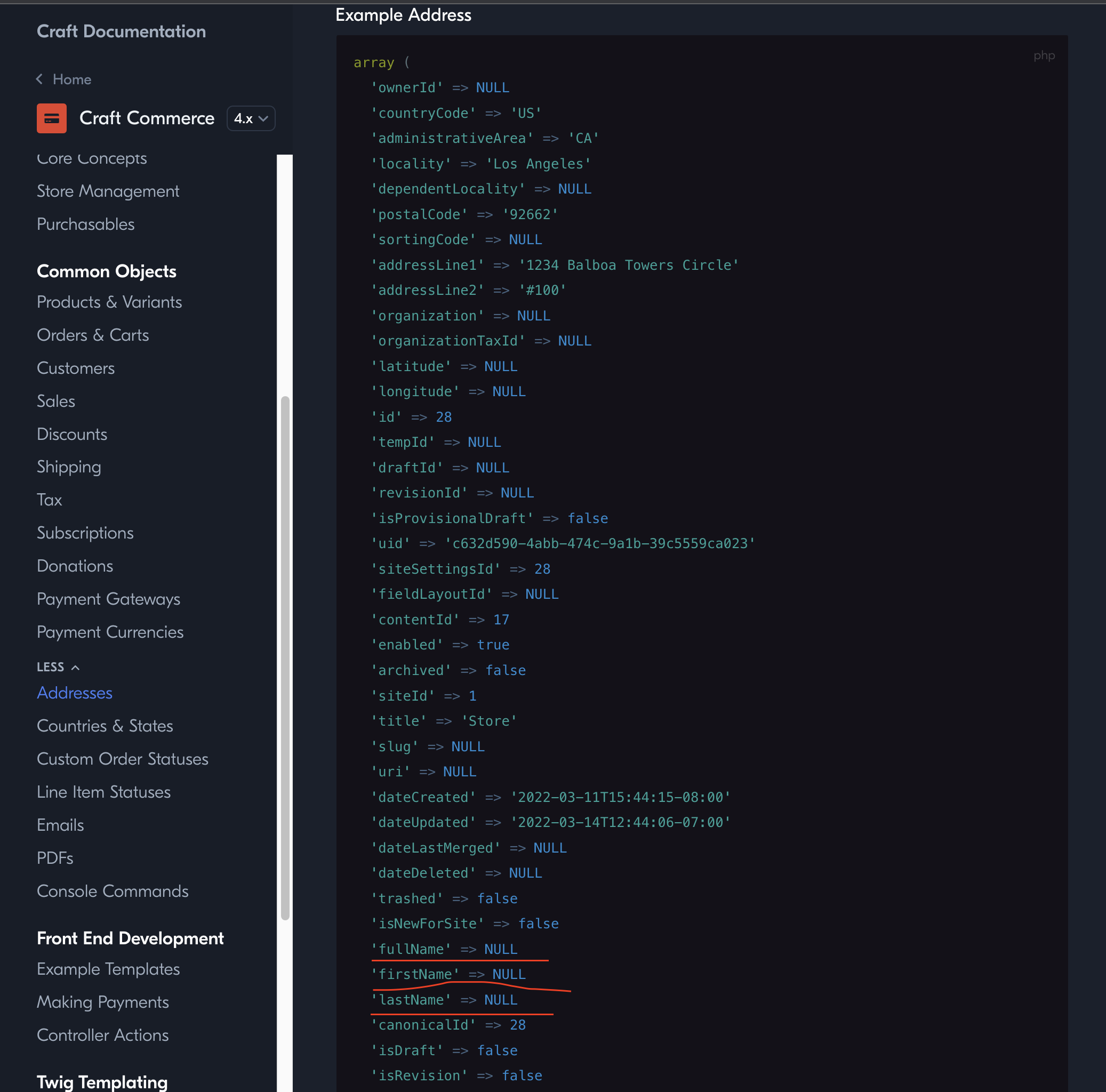 [4.x]: Unable to set several address fields from the frontend · Issue ...