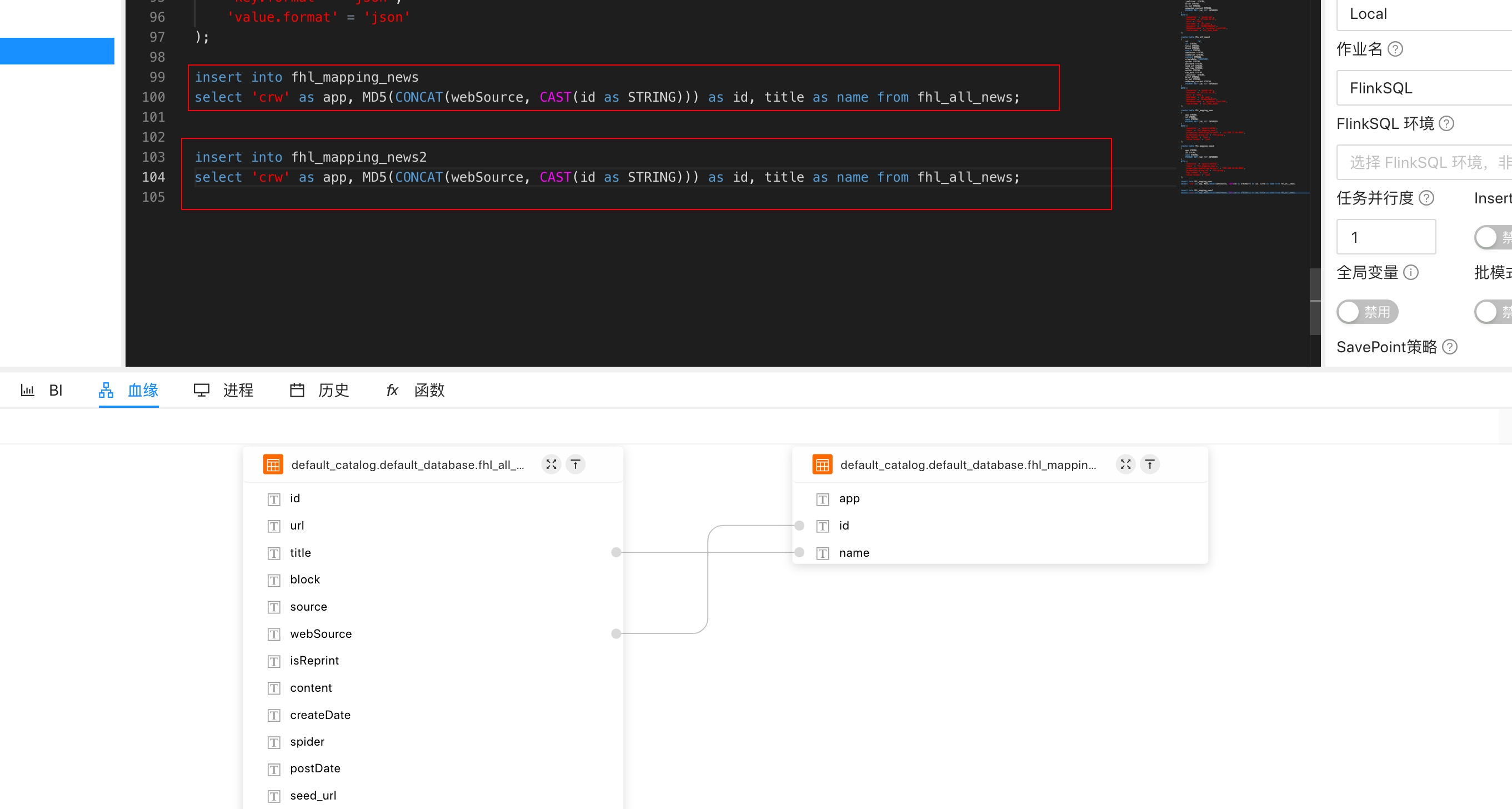 [Bug] [dlink-admin] 血缘解析异常 · Issue #263 · DataLinkDC/dinky · GitHub