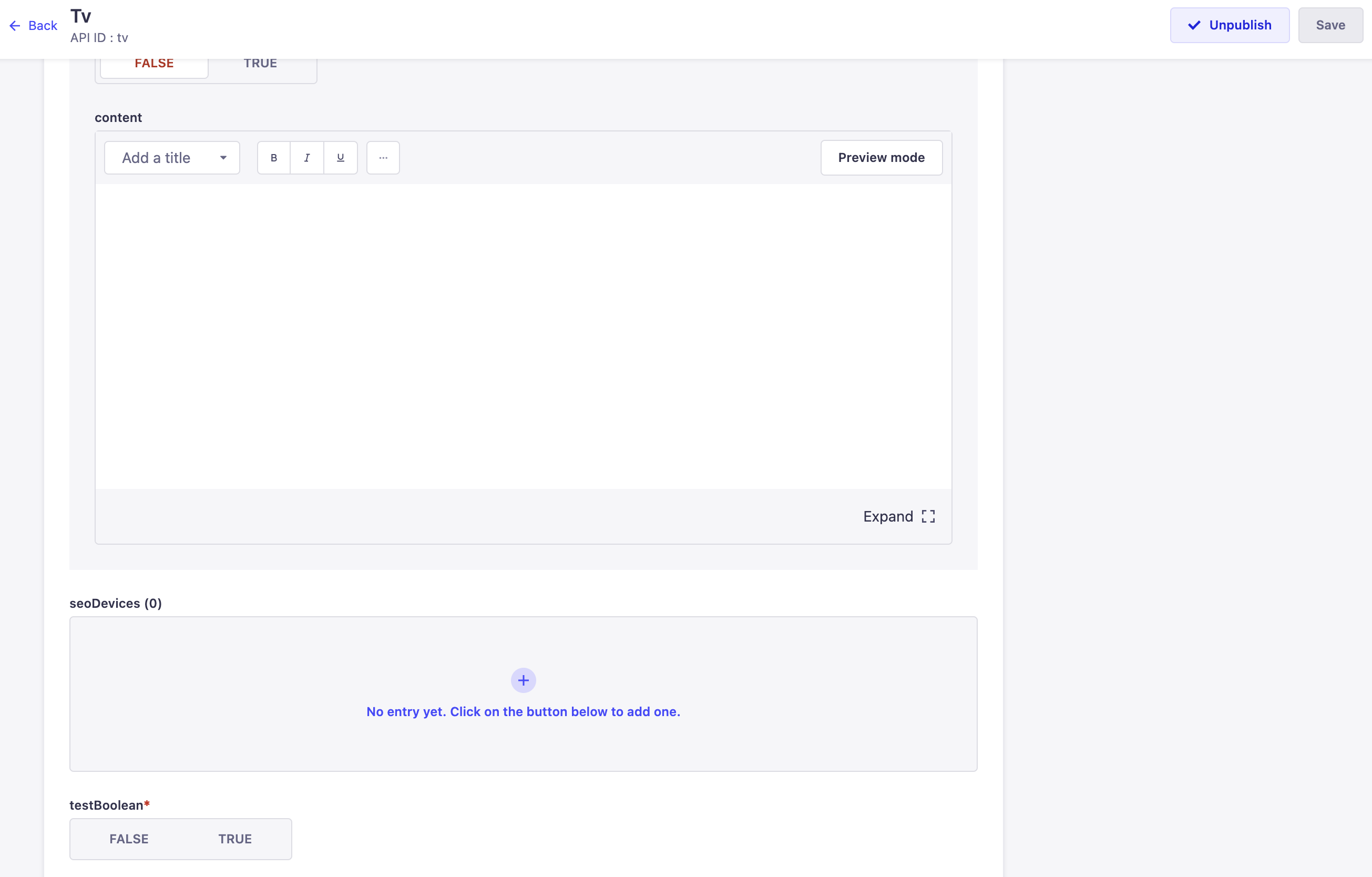 Default values for fields are not set and they get published when added ...