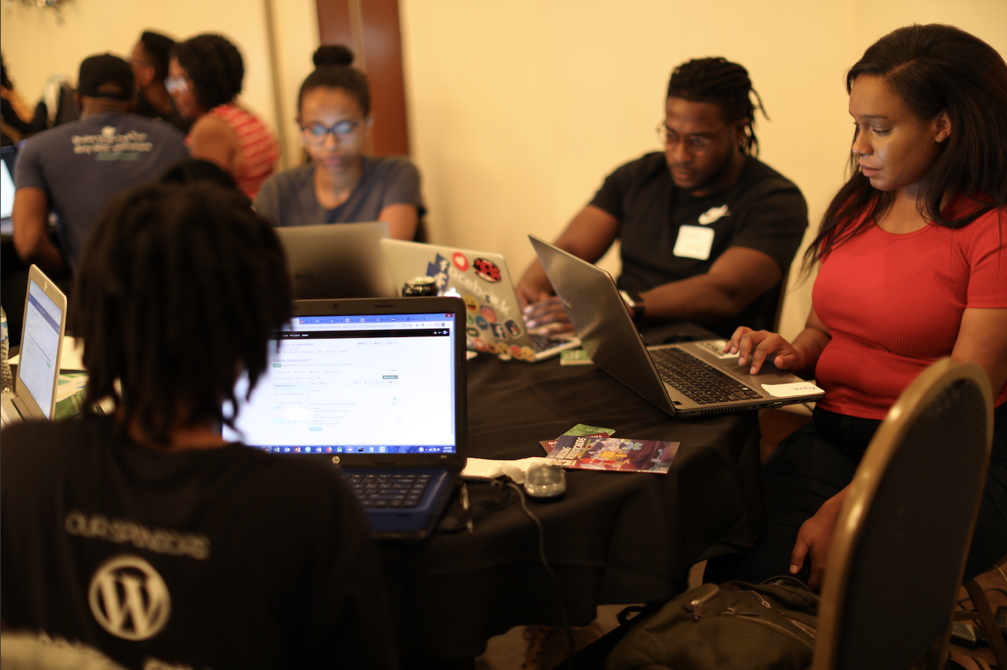 Students from the Atlanta area at GitHub FLOSS and Code event