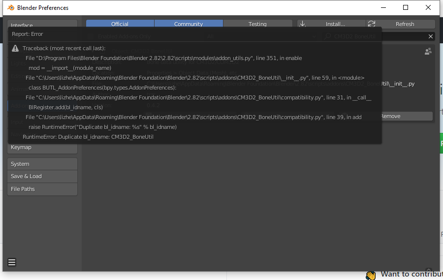 Cannot enbale the add-on · Issue #2 · trzr/Blender-CM3D2-BoneUtil · GitHub