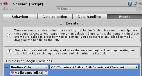 BuildExperiment event