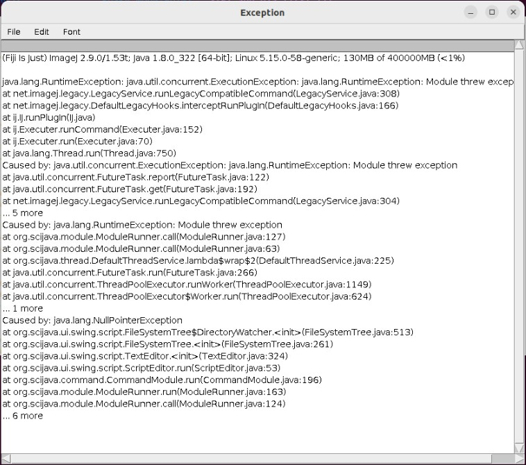 Null pointer exception when opening macro editor · Issue #326 · fiji ...