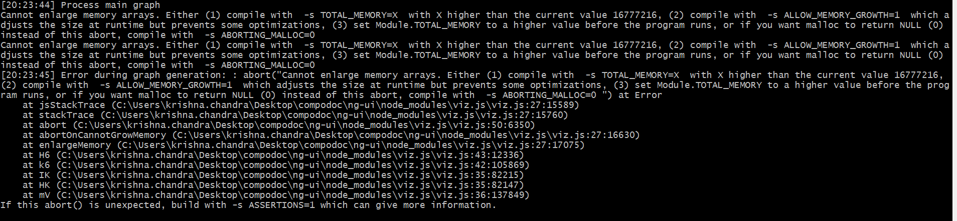 [BUG] Cant able to generate document due to memory size issue · Issue ...