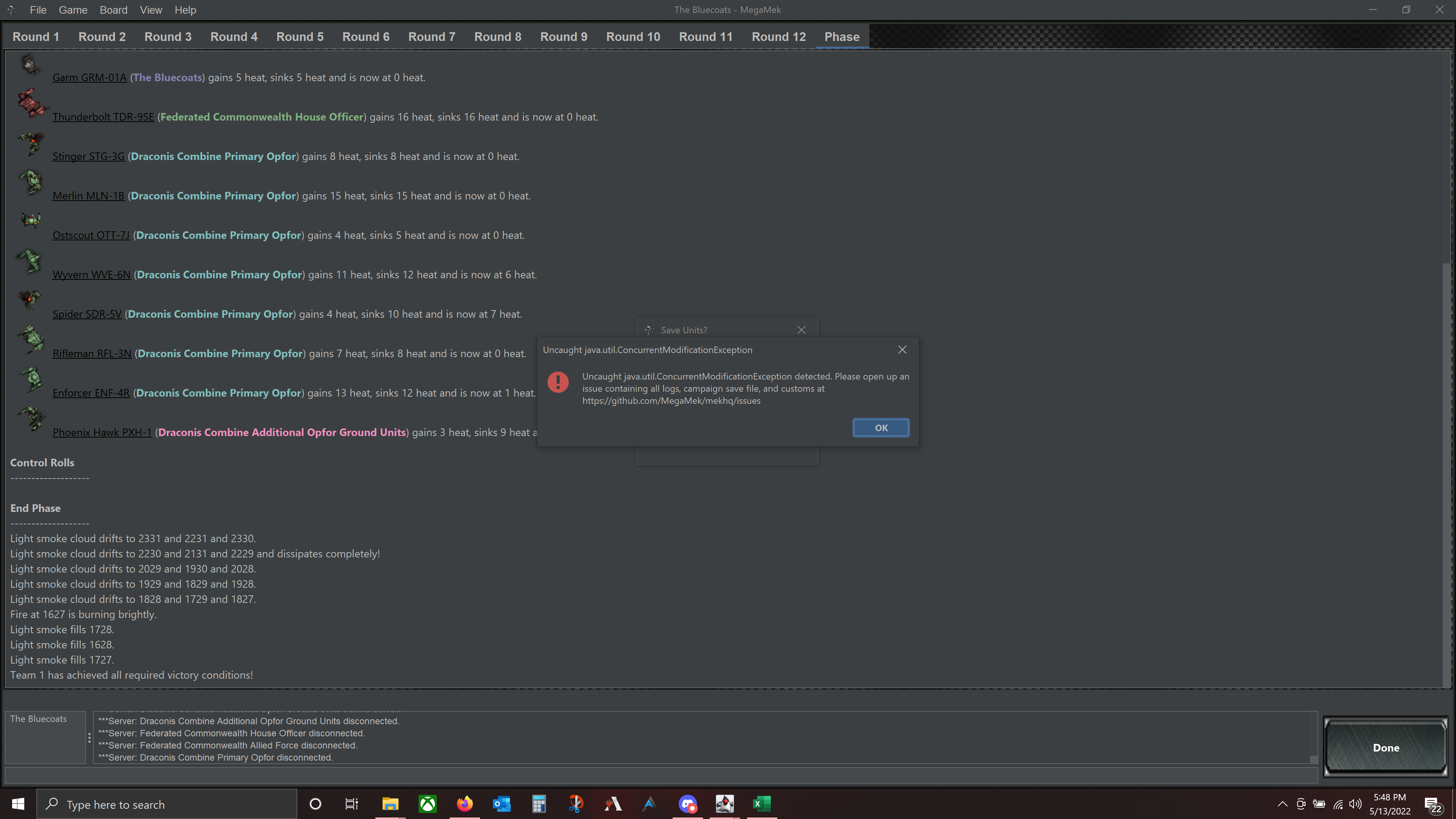 [49.8 Testing Branch] Uncaught Concurrent Modification Exception when ...