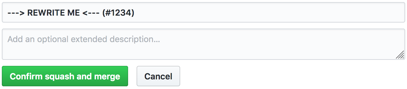 Squash and merge confirmation
