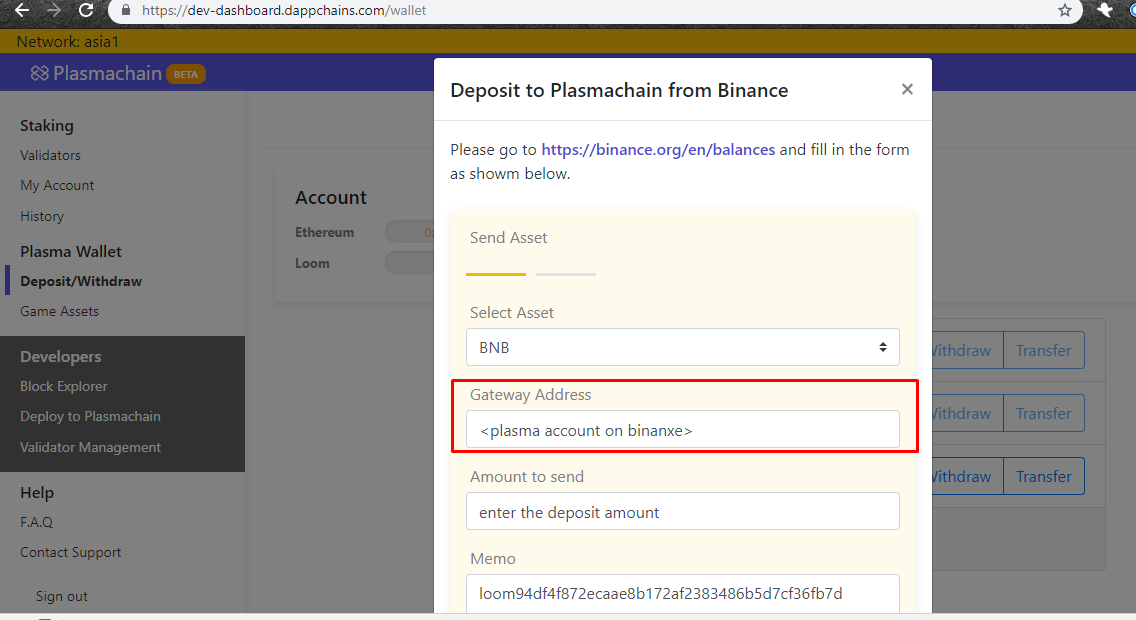 Binance: Missing gateway address in the deposit guide · Issue #976 ...