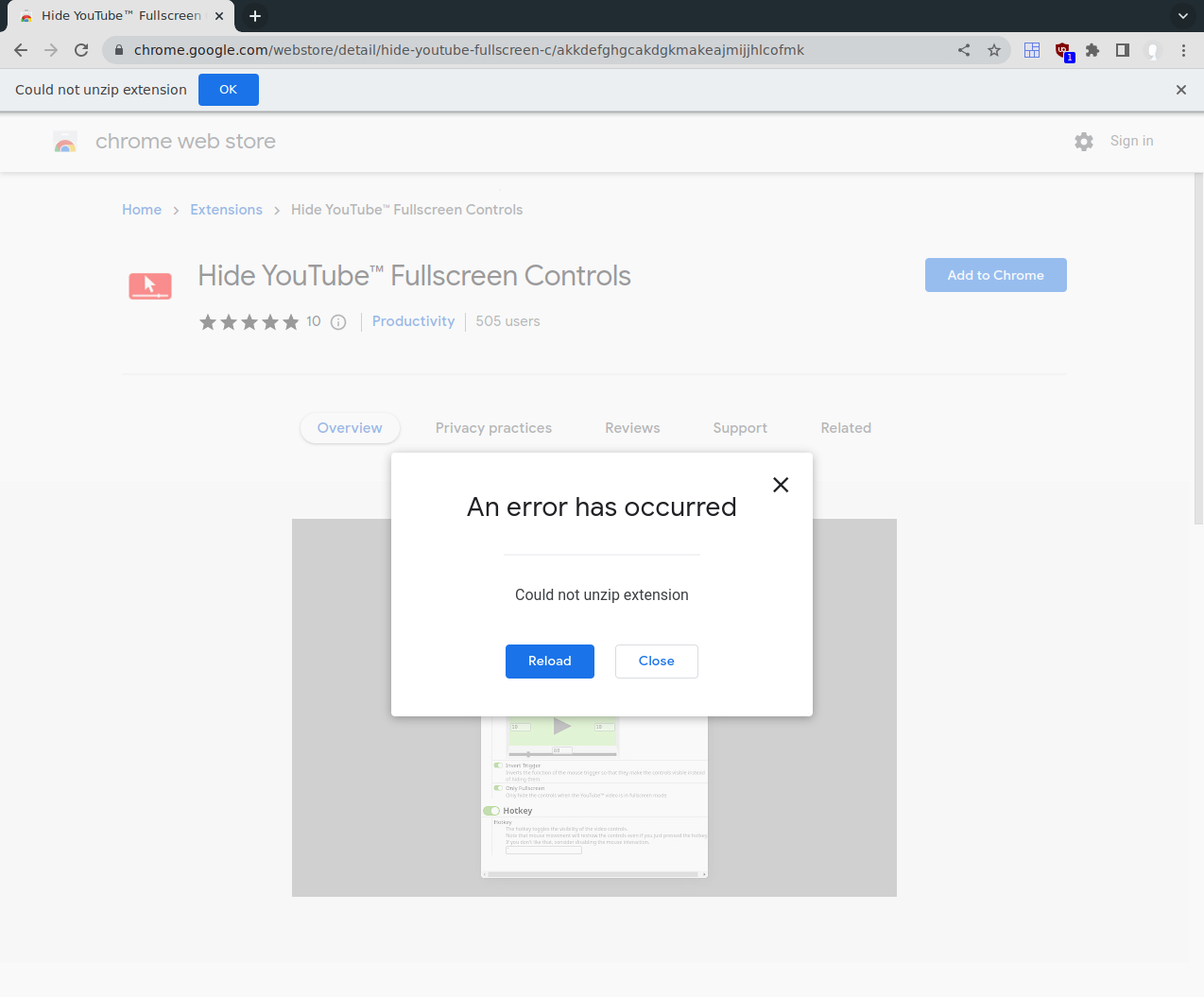 "Could not unzip extension" error from Chrome Store · Issue 19
