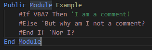 Comments on the line with conditional compilation are not formatted ...