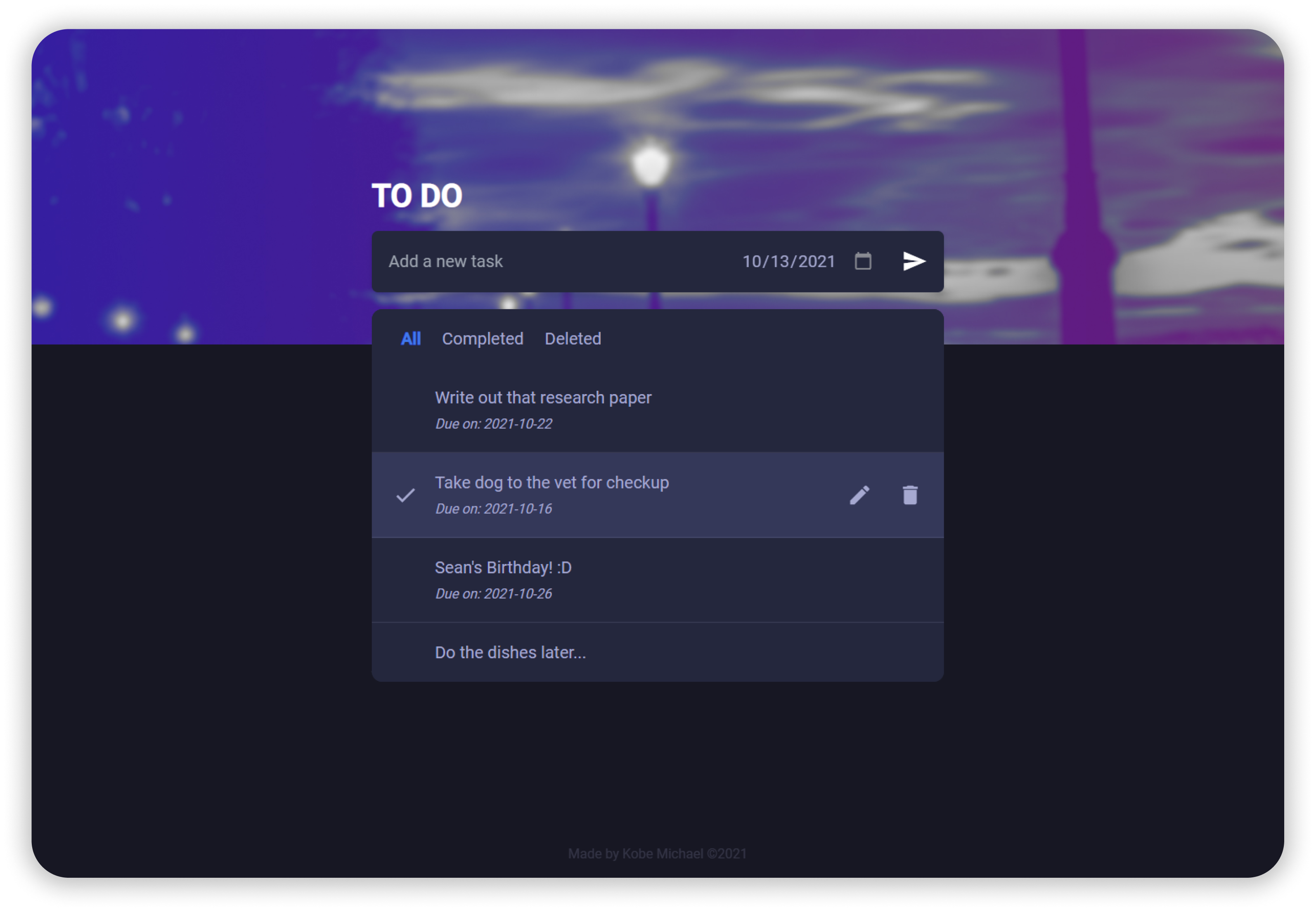 GitHub - Kobeboy15/SupaProject: A simple To Do List app for SupaPass ...