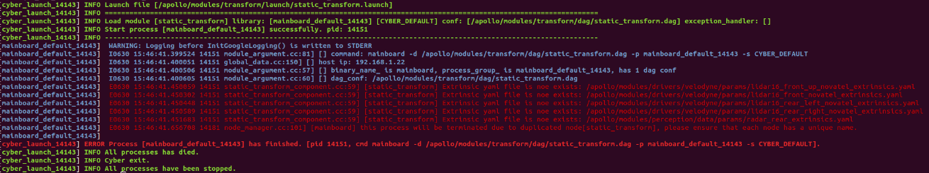 Error while starting Transform module · Issue #11610 · ApolloAuto ...