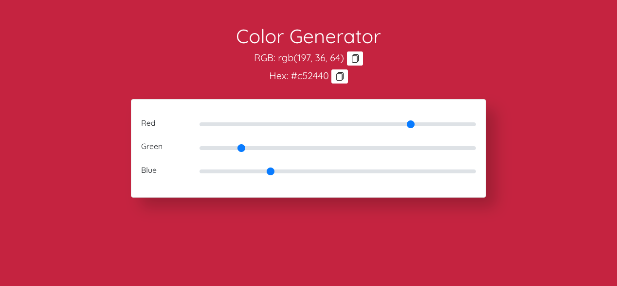 GitHub Generate RGB and Hex color value.