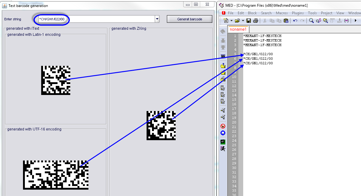 ZXing 3.3.2 snapshot still creates wrong barcode for text with