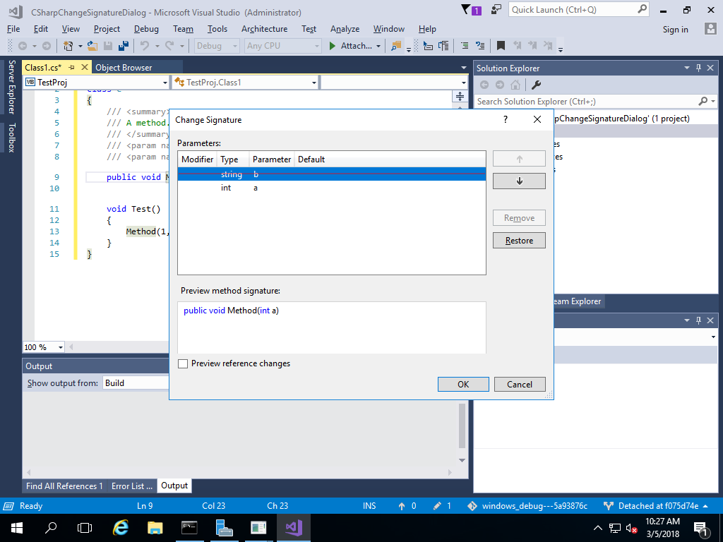 ChangeSignatureDialog integration test failures · Issue #25230 · dotnet ...
