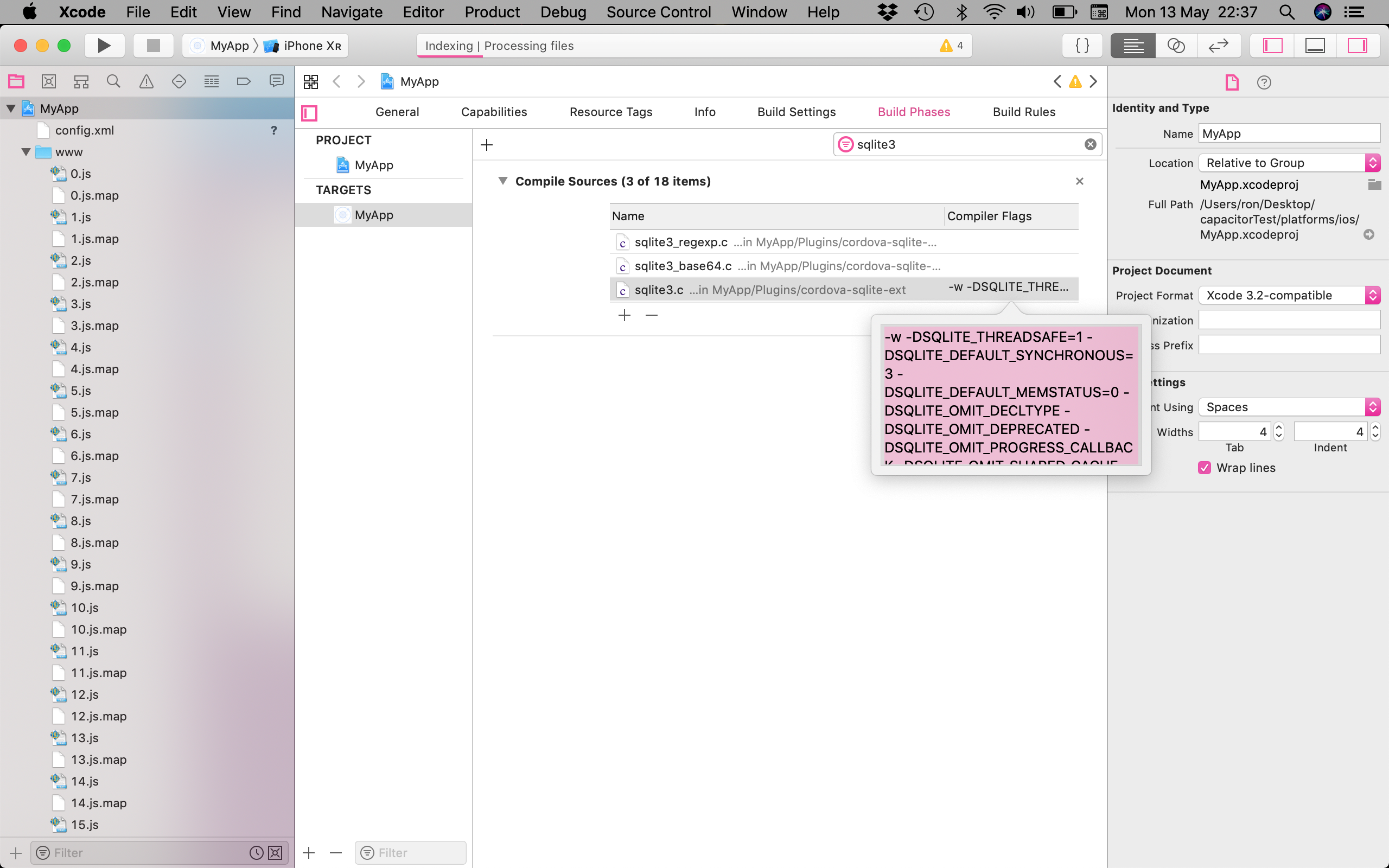 Capacitor does not write compilerflags to xcode · Issue 1498 · ionic