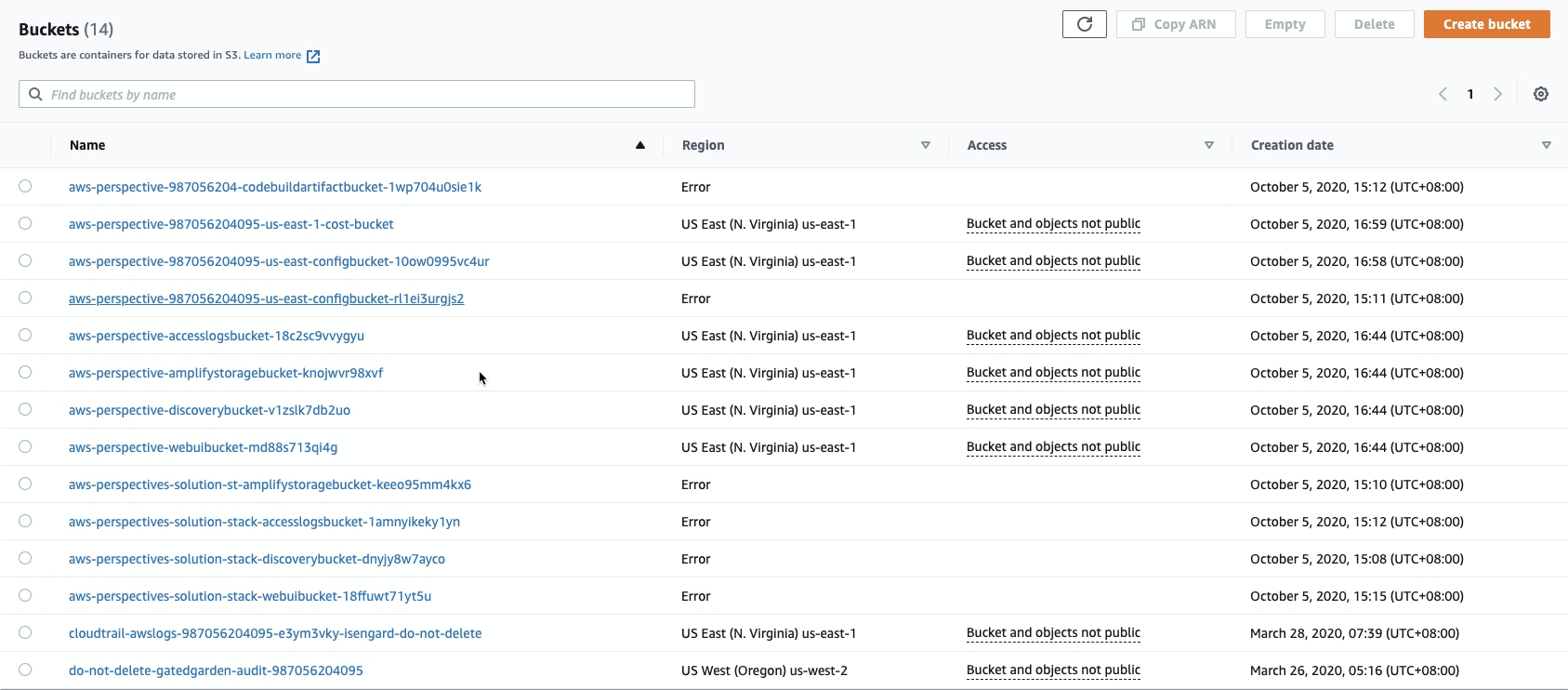 Deleting CFN results in old S3 Buckets remaining behind in error state