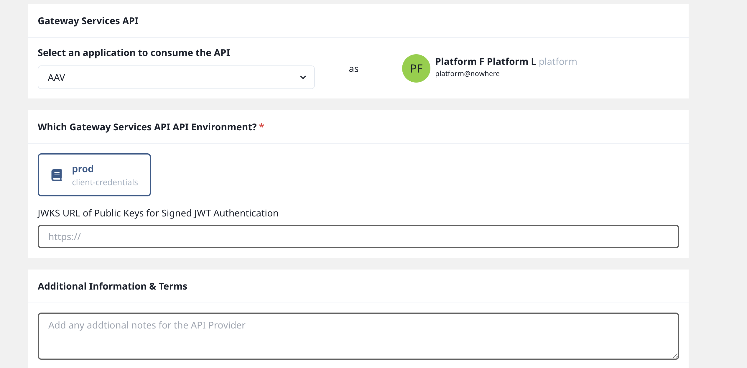 Collect JWKS URL when requesting access · Issue 101 · bcgov/api