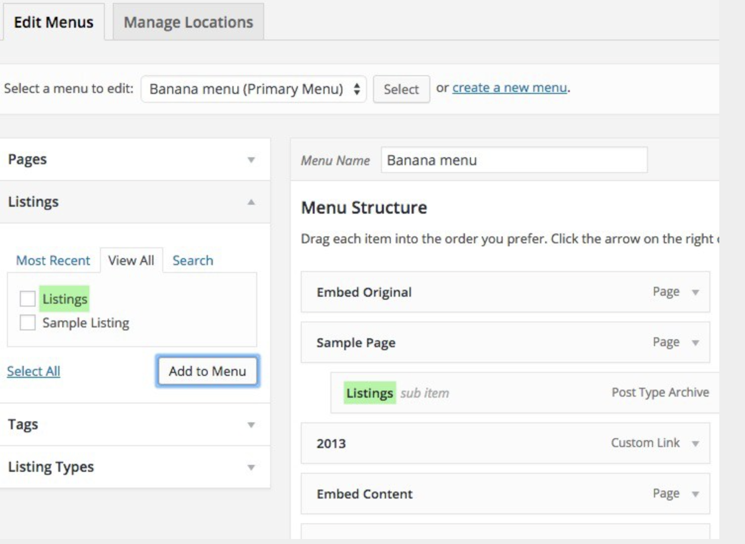 Add support for custom post type archive in navigation editor · Issue ...