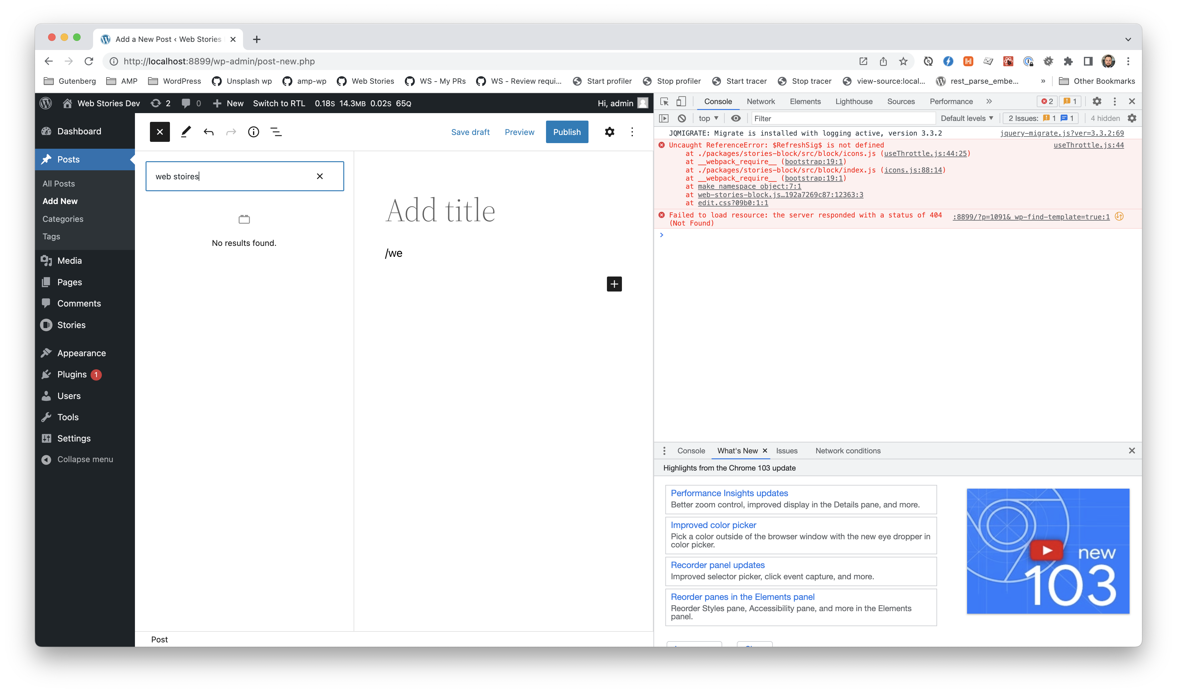 Block Block not registered when running `npm run dev` · Issue 11805 · GoogleForCreators/web