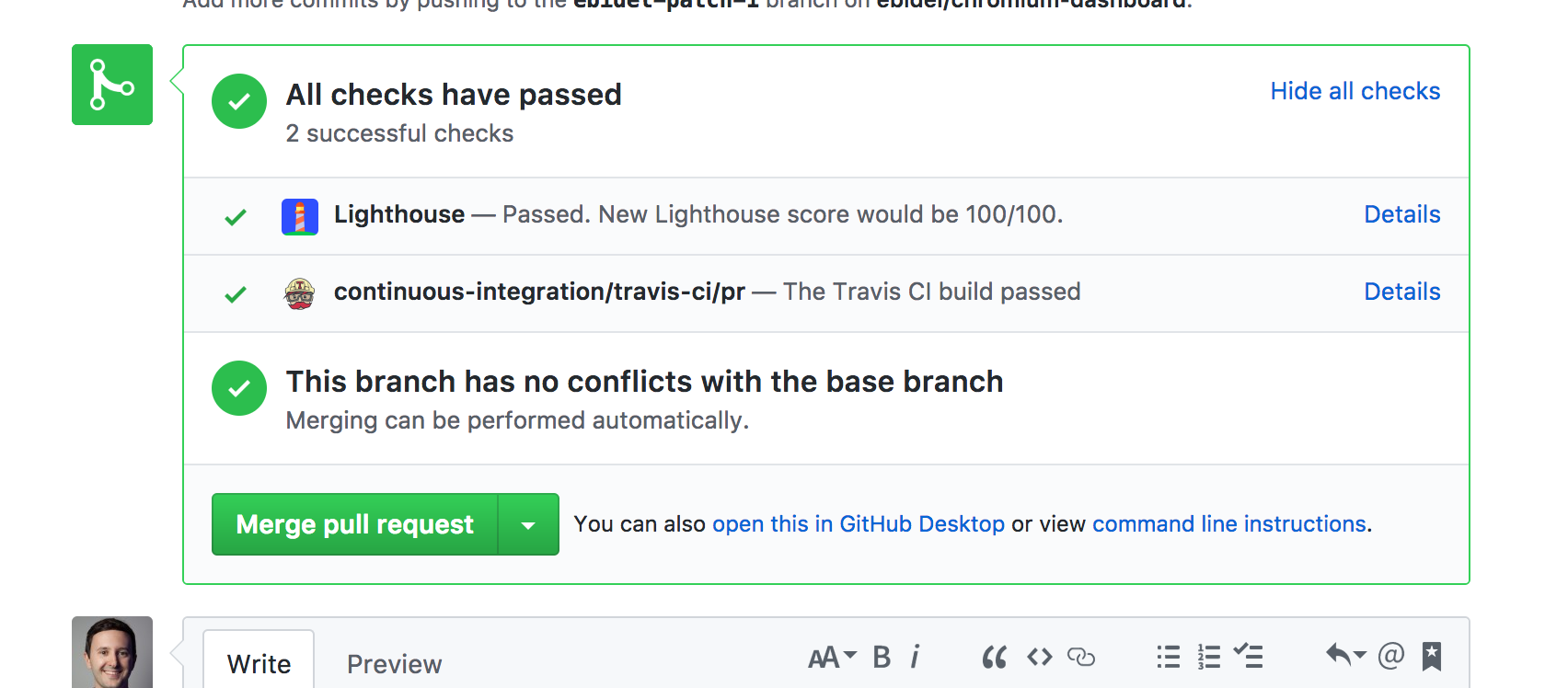 Run Lighthouse on Github PRs