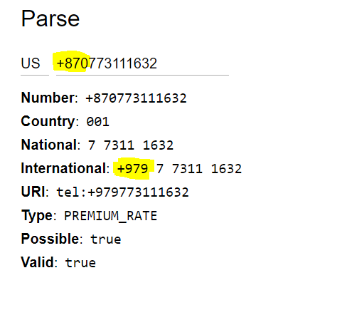 Incorrect 001 region parse/format · Issue #323