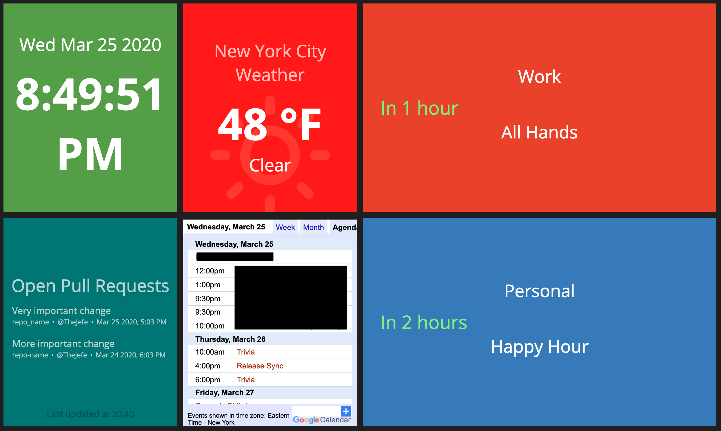 GitHub - TheJefe/my_dashboard: My implementation of a dashboard using ...