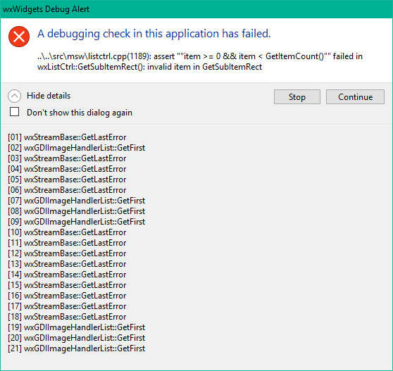 Issue filter list has duplicate items, assertion failure when checking ...