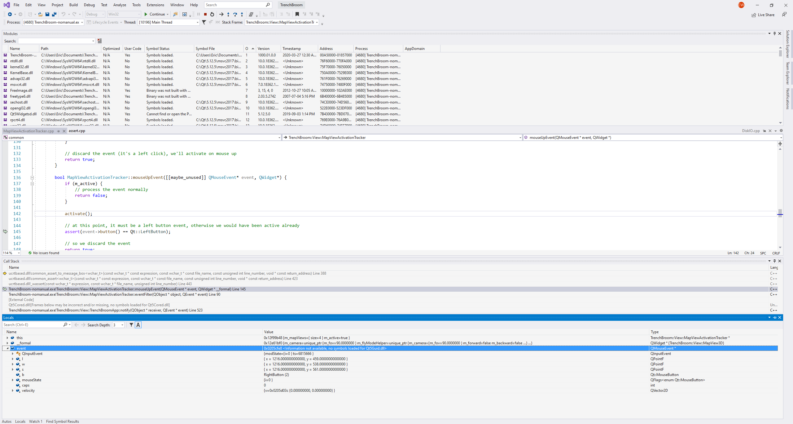 MapViewActivationTracker::mouseUpEvent assertion failed · Issue #3045 ...