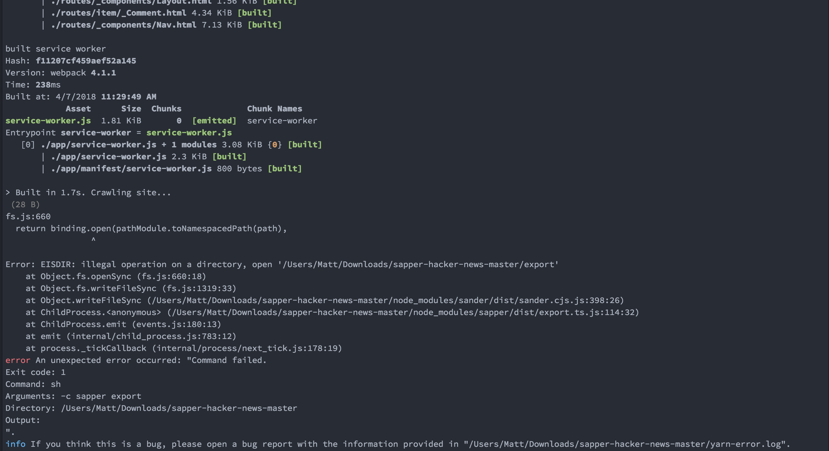 export fails · Issue #5 · sveltejs/hn.svelte.technology · GitHub
